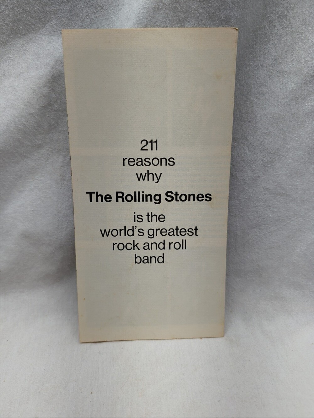 "211 Reasons Why" THE ROLLING STONES 9" x 13.5" original vintage